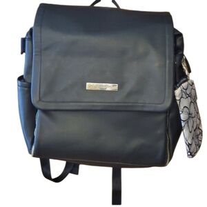 Petunia Pickle Bottom Boxy Backpack In Black Matte Leatherette